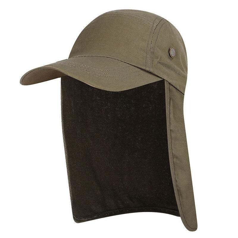 Fishing Tackle Men And Women Sun Protection Cap Army Green