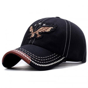 Men Baseball Cap Eagle Embroidery Pattern Outdoor Sun Block Hat Blueberry