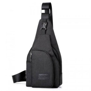 Men's Chest Bag One Shoulder Sports Black