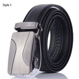 Belts Men's Leather Automatic Buckle Fashion Adjustable Dress