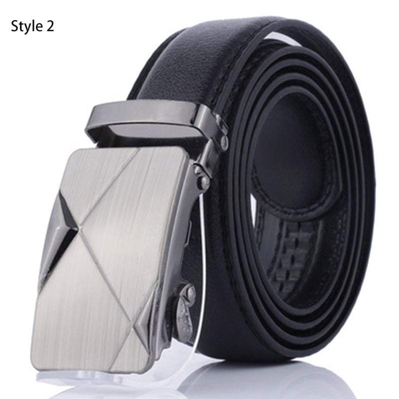 Belts Men's Leather Automatic Buckle Fashion Adjustable Dress