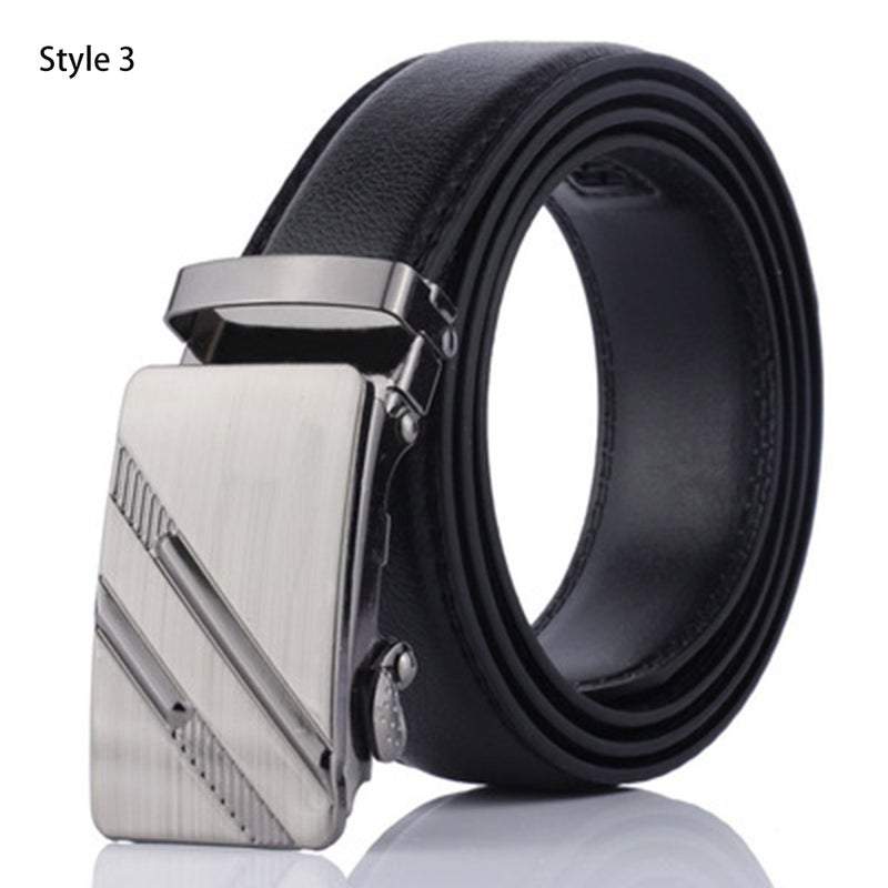 Belts Men's Leather Automatic Buckle Fashion Adjustable Dress