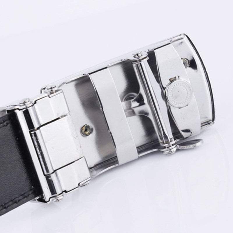 Belts Men's Leather Automatic Buckle Fashion Adjustable Dress