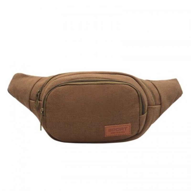 Men's Pockets Outdoor Multi Purpose Vintage Canvas Waist Pack Chest Bag