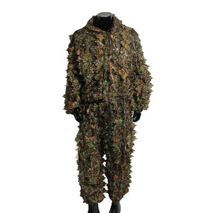 Mens 3D Tactic Sniper Clothes Lightweight Hooded Camouflage Ghillie Leaf Suit 1