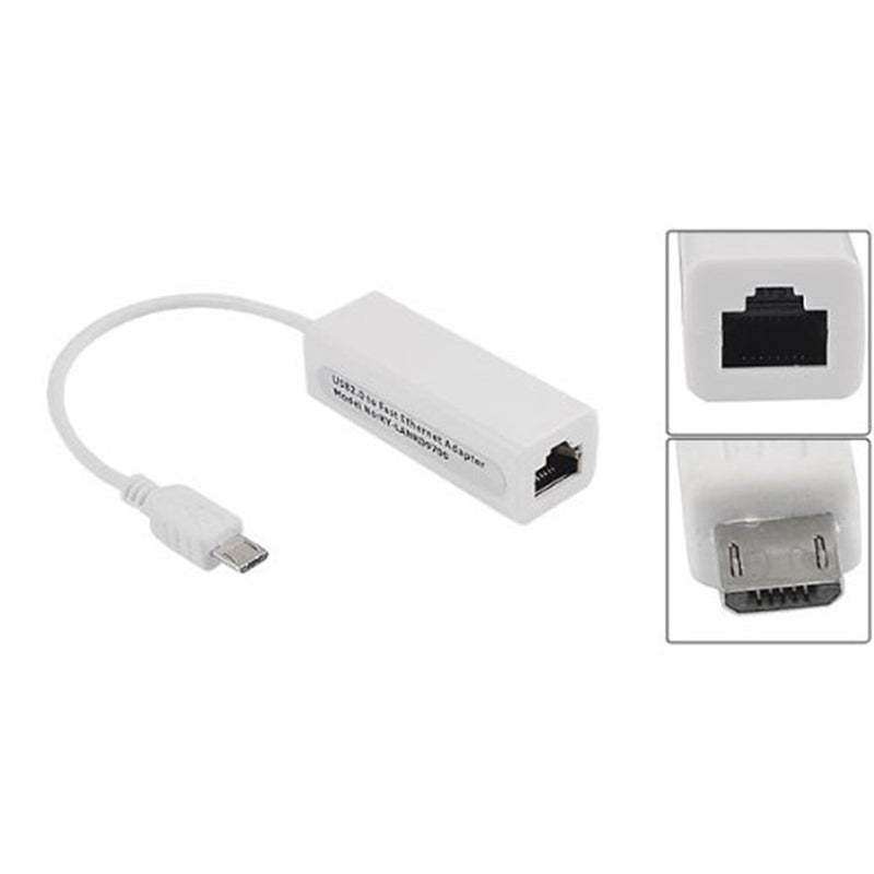 Micro Usb 5 Pin 10100 Mbps Rj45 Lan Ethernet Adapter For Tablet Pc