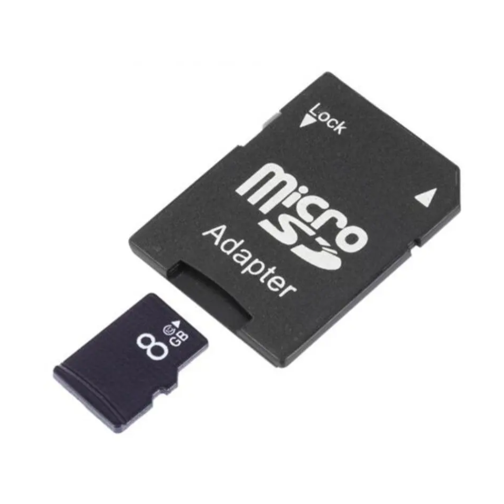 Micro Sd / Tf Card With Sleeve 15Mb 8Gb Black