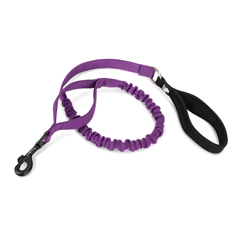 Dog Flexible Neoprene Padded Handle Leash Purple - S