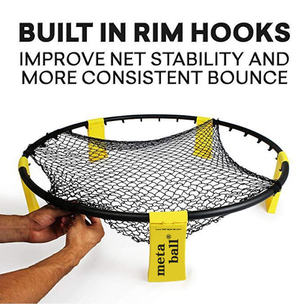 Mini Beach Volleyball Ball Game Set Outdoor Team Sports Lawn Fitness Equipment Net With 3 Balls 4Pcs Spikeball