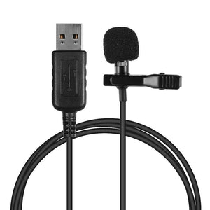 Mini Lapel Lavalier Clip On Condenser Microphone With Usb For Computer Pc Laptop