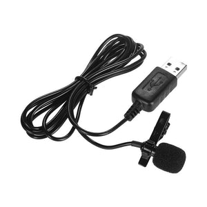 Mini Lapel Lavalier Clip On Condenser Microphone With Usb For Computer Pc Laptop