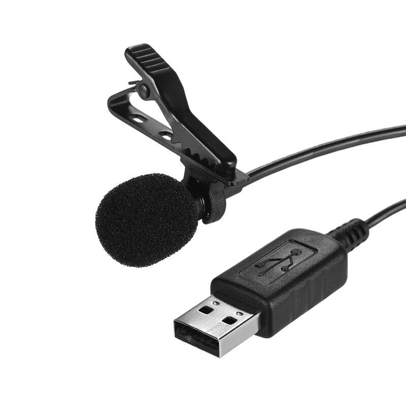 Mini Lapel Lavalier Clip On Condenser Microphone With Usb For Computer Pc Laptop