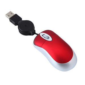 Mini Portable Optical Wired Mouse Professional Usb Retractable Cable Computer Gaming Ergonomic Mice For Pc Laptop