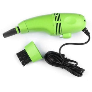 Mini Usb Vacuum Computers Laptop Keyboard Cleaner Brush Green