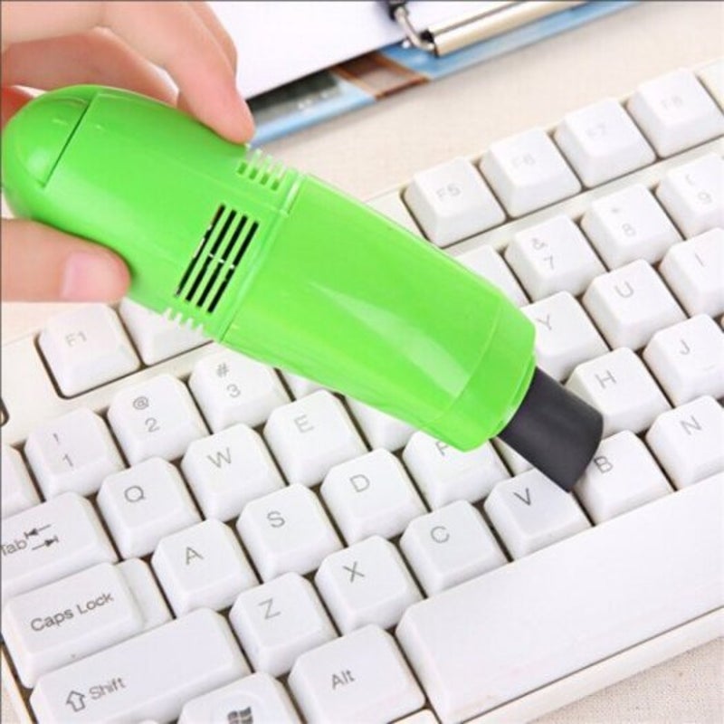 Mini Usb Vacuum Computers Laptop Keyboard Cleaner Brush Green