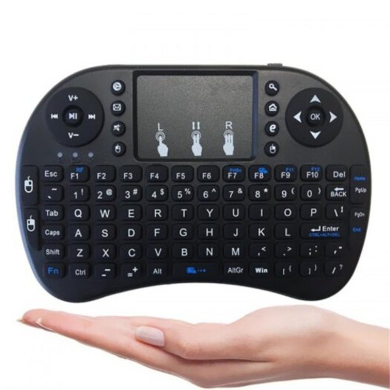 Mini Wireless 2.4G Back Light Touchpad Keyboard Black