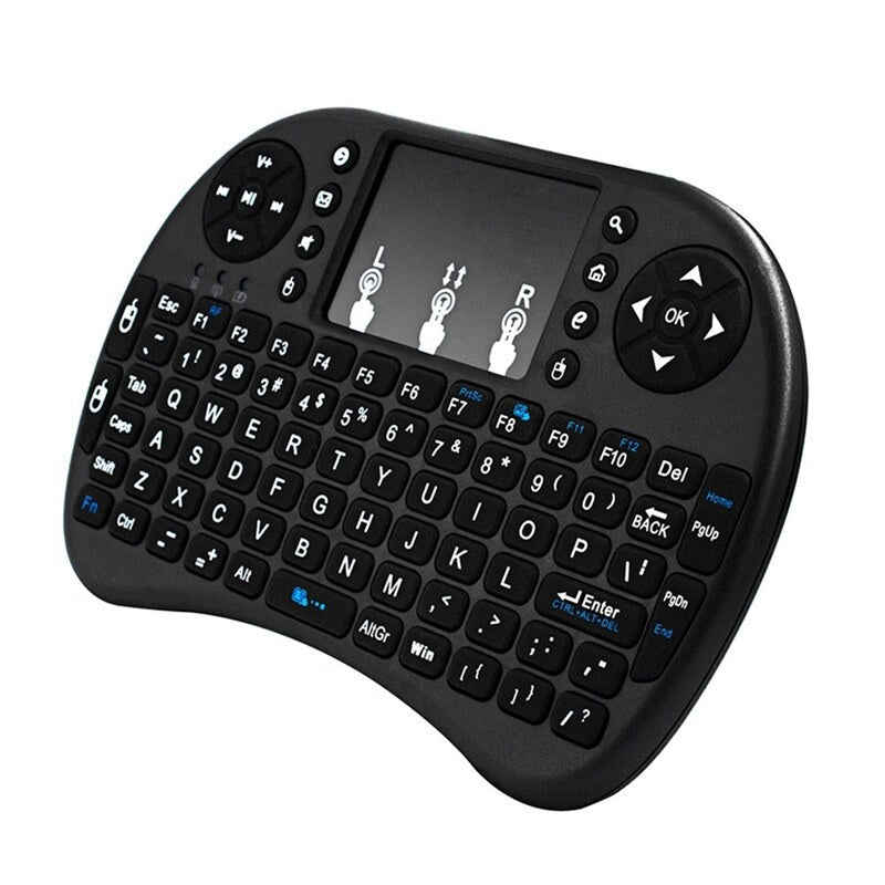 Mini Wireless Keyboard 2.4Ghz With Touchpad Mouse Handheld For Pc Android Tv Box Laptop Black