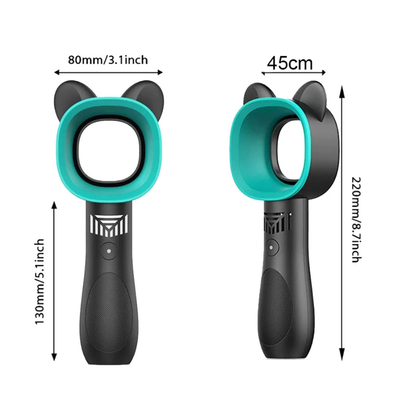 Mini Handheld Fan Electric Bladeless Portable Cordless Usb Charging No Leaf Handy Cooler Home Decorative Cooling 360 Deg