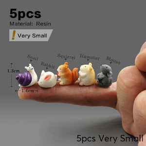 Mini Rabbit Resin Bunny Figurines Fairy Garden Micro Landscape Home Decorations