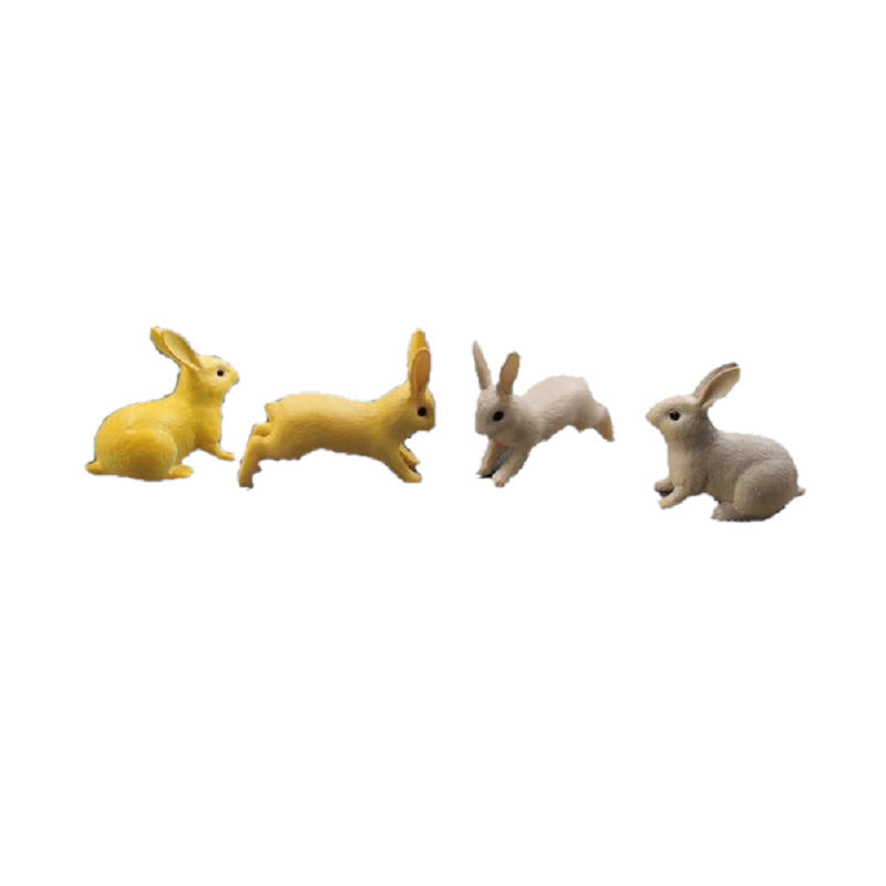 Mini Rabbit Resin Bunny Figurines Fairy Garden Micro Landscape Home Decorations