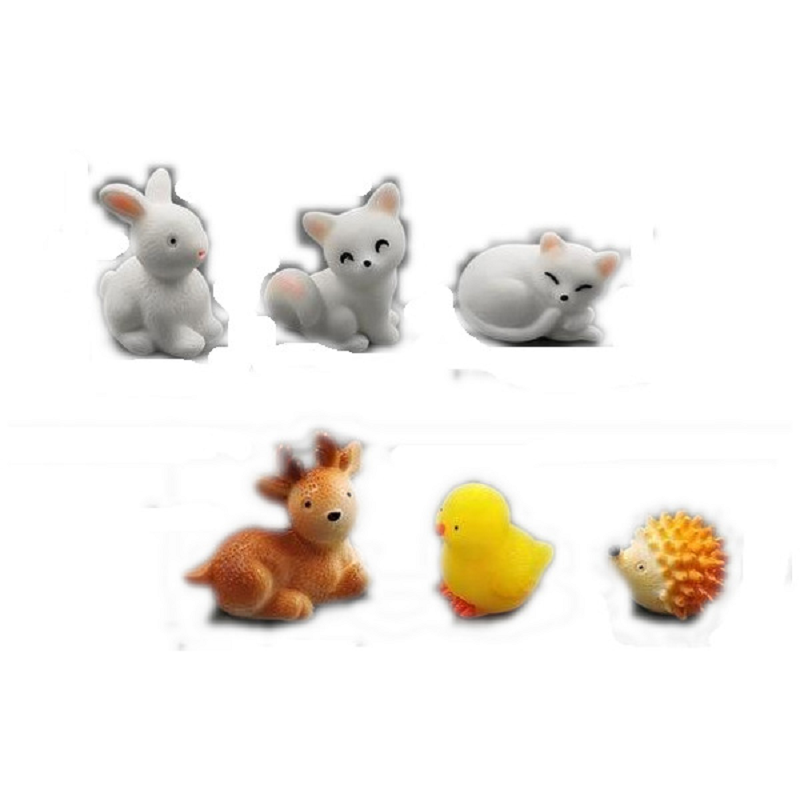 Mini Rabbit Resin Bunny Figurines Fairy Garden Micro Landscape Home Decorations