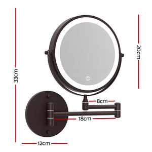 Embellir Extendable Makeup Mirror 10X Magnifying Double-Sided Bathroom Br