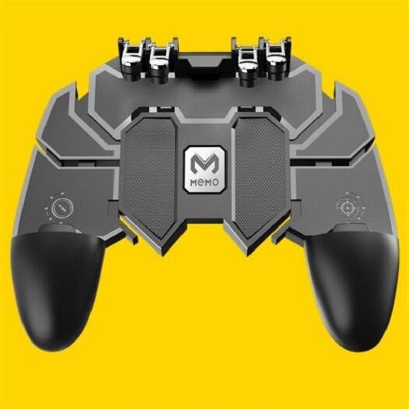 Mobile Gaming Joystick Gamepad Trigger Fire Button L1r1 Controller For Pubg Black