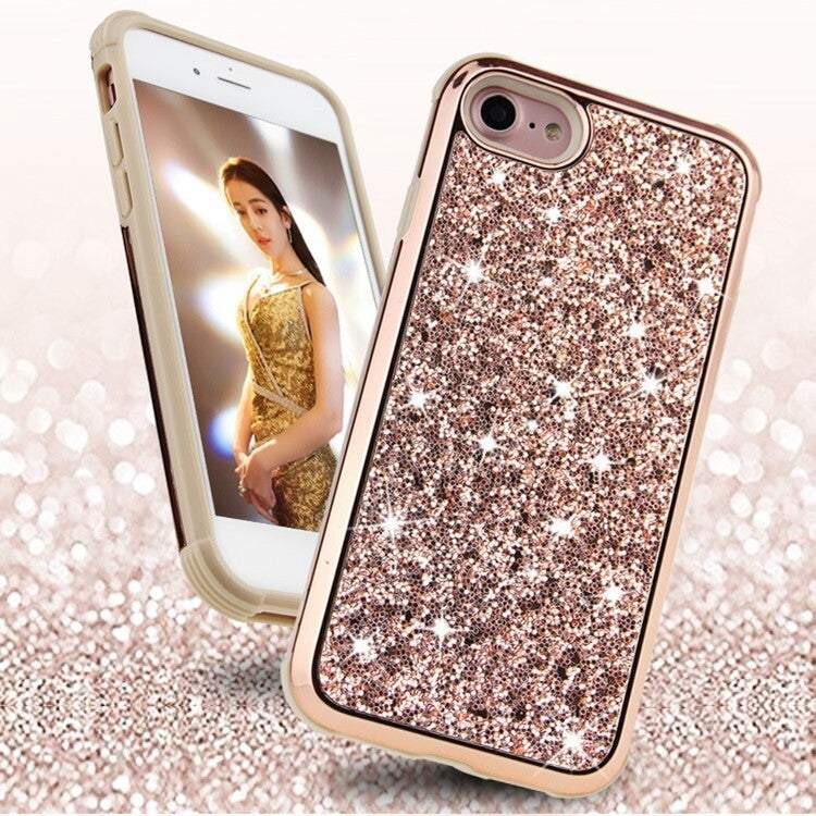 Phone Cases Covers Mobile Shiny And Thin Mixed Hard Pc Protective Shockproof Non Slip Flashing Full Body For Iphone Cham