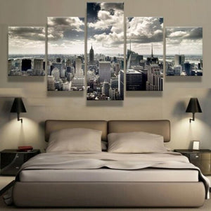 Modern Unframed Prints High Definition Building Wall Art 5Pcs Multi X 8 222Pcs 142Pcs 18Inch No Frame