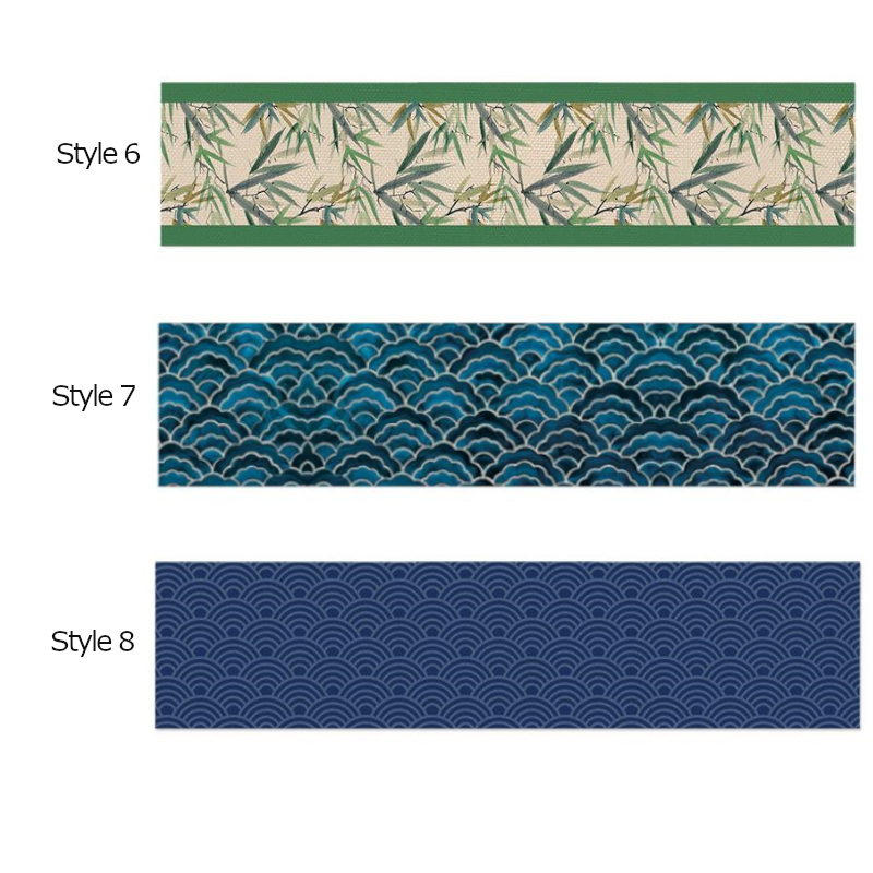 Modern Coastal Blue Wave Dining Table Runner Home Decor