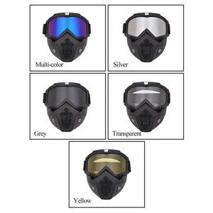 Modular Mask Detachable Goggles Transparent