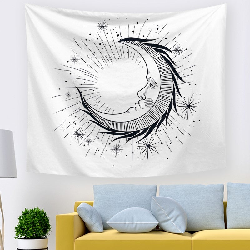 Moon On Wall Tapestry