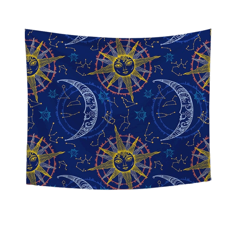 Moon On Wall Tapestry