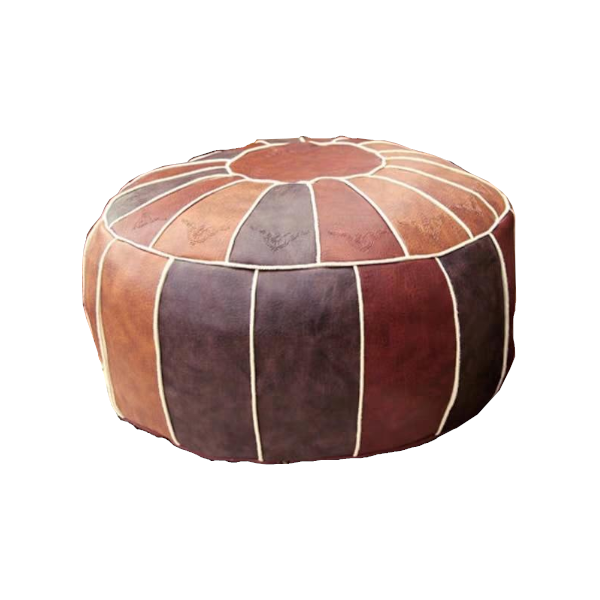 Moroccon Leather Pouf Cover