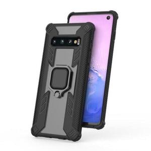 Ring Buckle Protective Phone Case Cover For Samsung Galaxy S10 Black