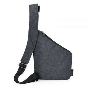 Multi Function Anti Theft Men's Canvas Chest Bag Gray