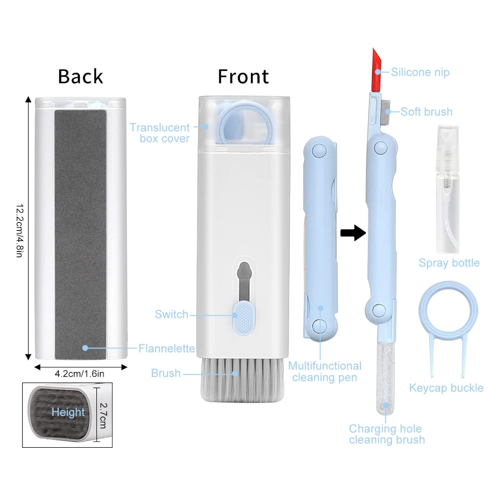 Multifunctional Portable Computer Keyboard Cleaning Brush Set