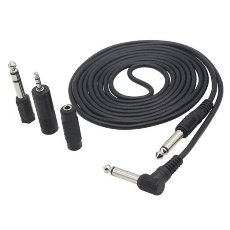 Musical Instrument Audio Equipment 3M Cable With Adapters Black