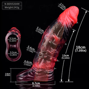 rabbit vibrator in use Silicone Cock Ring Vibrating Penis Sleeve Double Motors – Honeyloveyou main image 0
