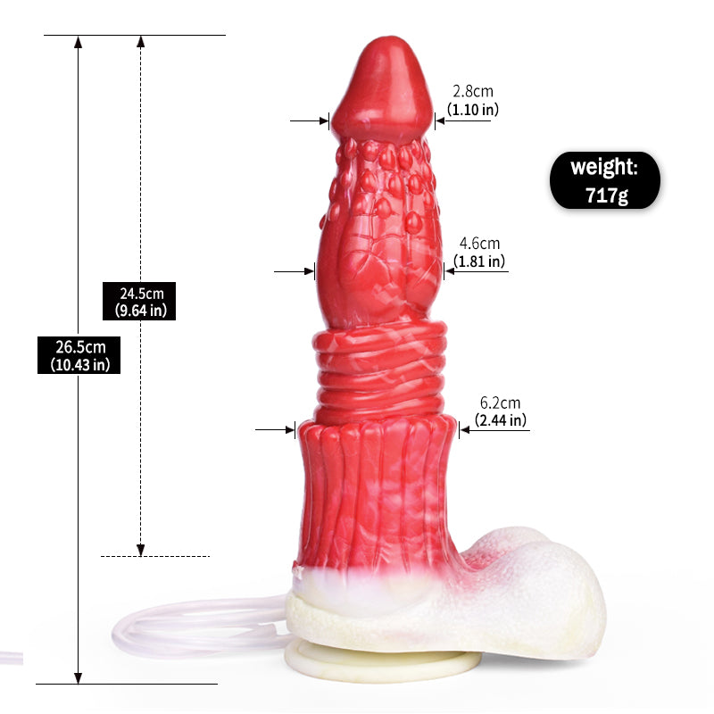 House Of Dasein 10.4 Inch Squirting Realistic Silicone Dildo Cock Balls Syringe