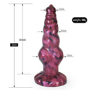 22.7Cm Liquid Silicone Suction Cup Rosy Thick Dildo Sex Toys