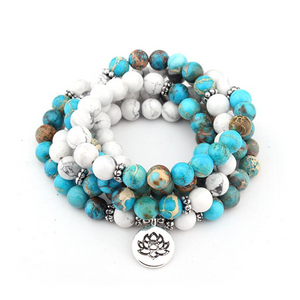 Natural Stone Mala Bracelet 108 Beads Wrap Jewellery