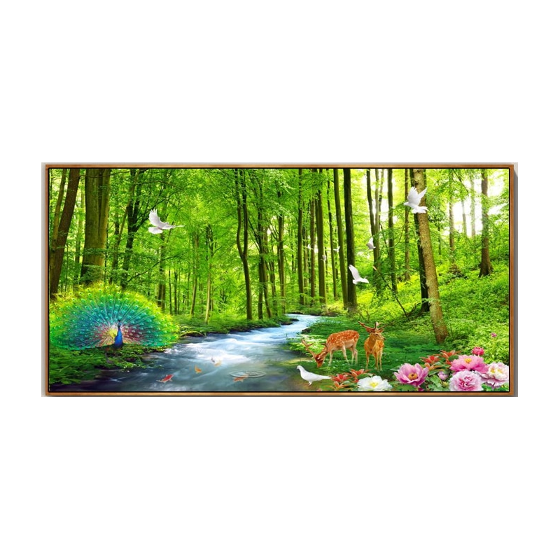 Natural Forest Wall Art Pictures Canvas Painting Landscape Living Room Decor