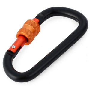 Naturehike Nh 8Cm D Shape Carabiner Mini Hook With Lock Black