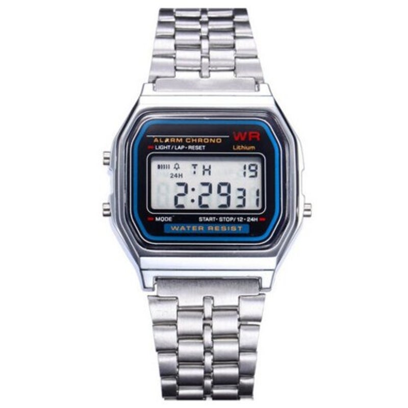 Design Fashion Casual Simple Stainless Steel Digital Sport Watch Warm White