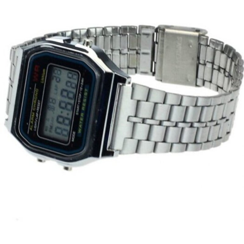 Veile Studios Fashion Men Business Electronic Leisure Sports Wrist Watch Silver