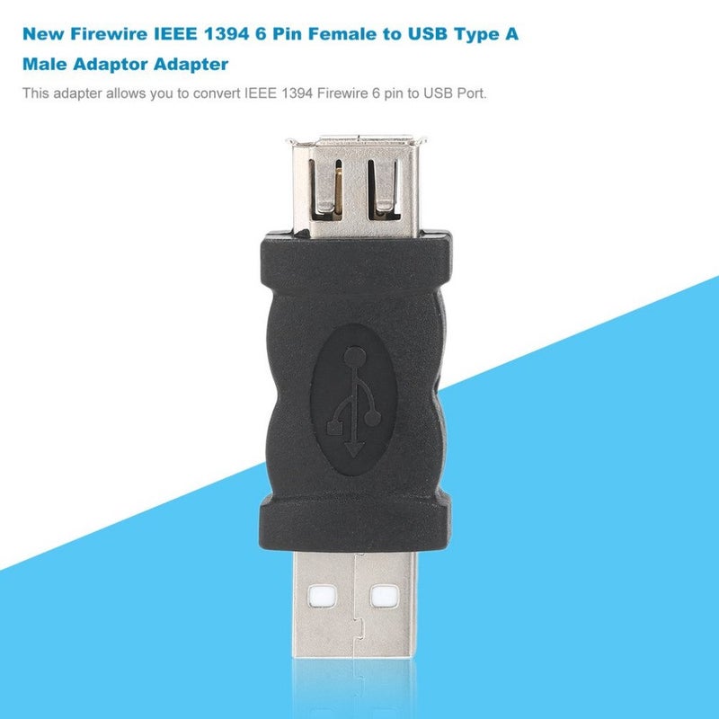 Firewire Ieee 1394 6 Pin Female To Usb 2.0 Type A Male Adaptor Adapter Cameras Mobile Phones Mp3 Player Pdas Black Whole