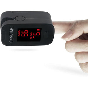 Black Portable Fingertip Accurate Reliable Pulse Oximeter