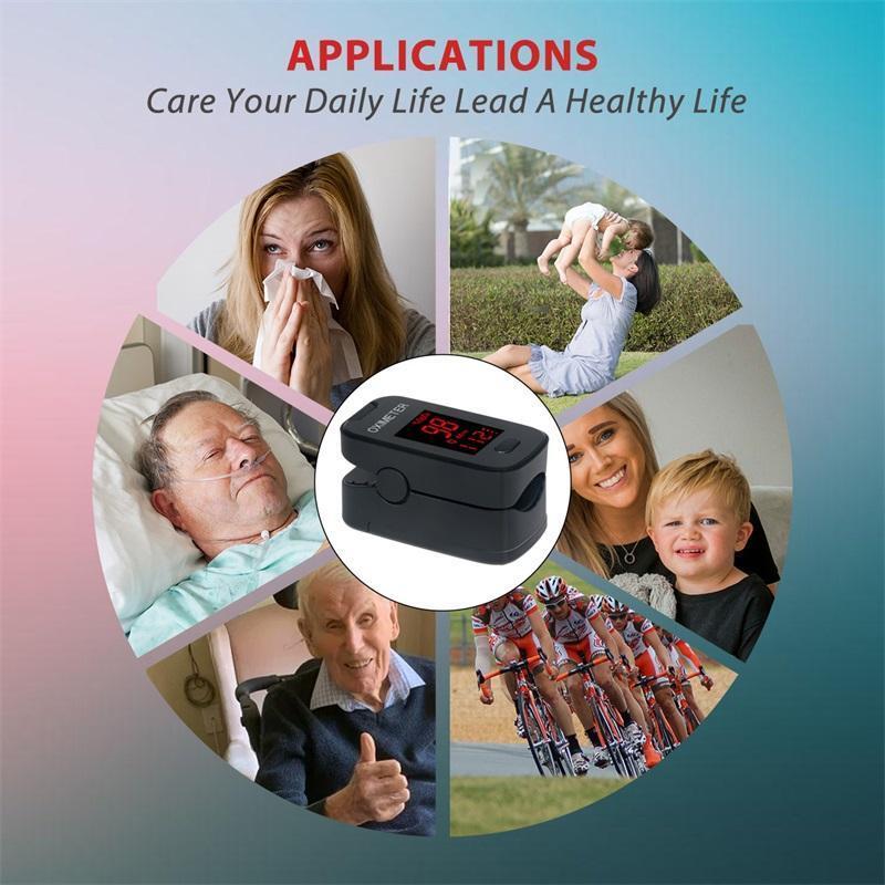 Black Portable Fingertip Accurate Reliable Pulse Oximeter