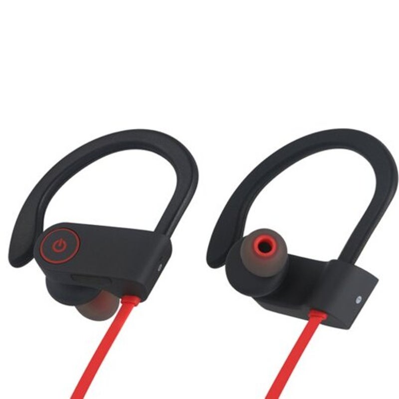 Wireless Bluetooth Sports Headphones With Microphone Ipx7 Waterproof Hd Rosso Red